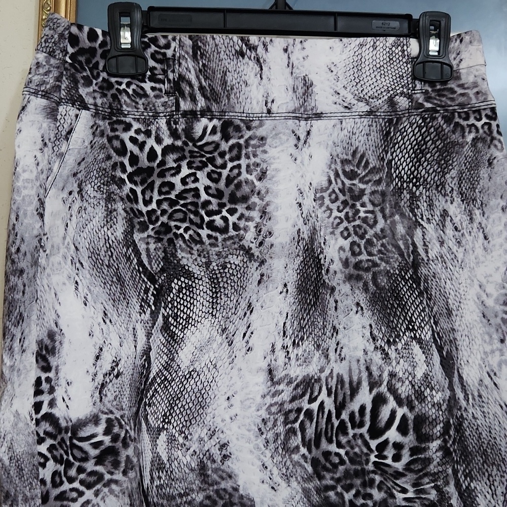 Black and White Pencil Skirt Animal Print  Knee-Length Cocktail Career Party - Picture 2 of 6